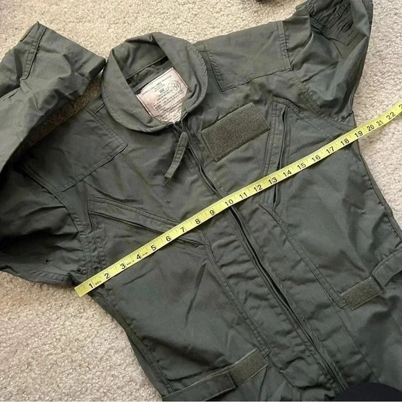 Military Coveralls Flyers Summer Fire Resistant Green 36R Gibraltar Industries - Picture 12 of 16